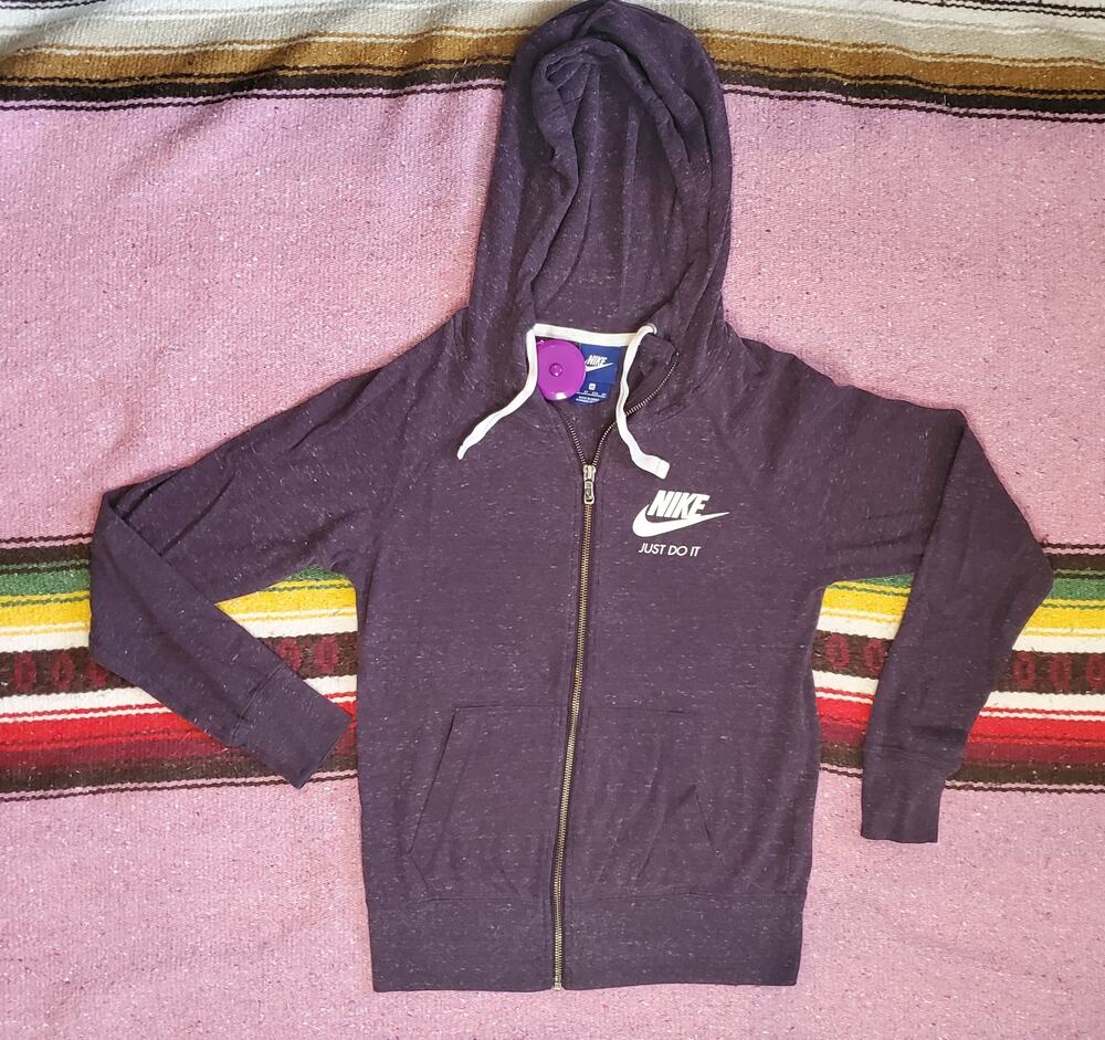 Y2K Nike Blue Tag Women's Zip Up Hoodie Running Jacket XS